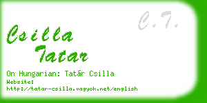 csilla tatar business card